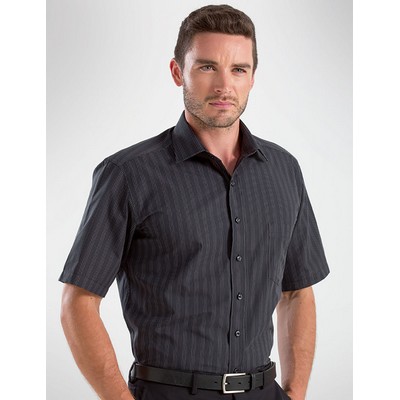 Dark Stripe Mens Business Shirt (453BK_JKEV) Dark Stripe Mens Business Shirt