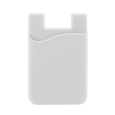 Silicone Phone Card Holder - White