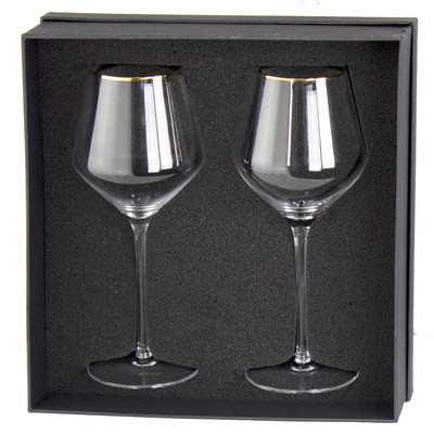 Gold Rim Wine Glass Set 400