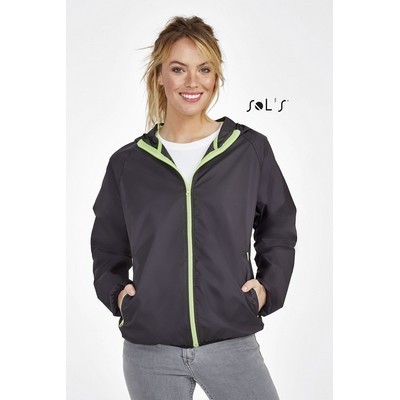 Jacket UNISEX zippered raglan sleeves 100% nylon SHORE 