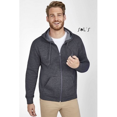 Hoodie UNISEX 50% cotton 50% polyester zippered STONE 