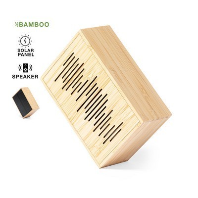  Speaker bluetooth Recharge via integrated solar panels made from bamboo from sustainable forests FSC Laurens 