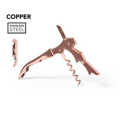 Bottle opener / corkscrew coated in Galvanised copper Noshy 