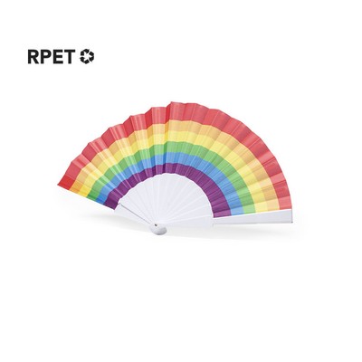 HAND FAN LGBT RAINBOW made from RPET materials 