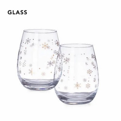 Christmas glass set of 2 