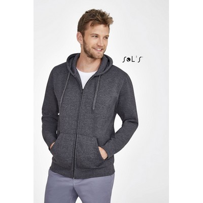 Hoodie Men s lined hood , hidden zip , 50% cotton , 50% polyester SEVEN 