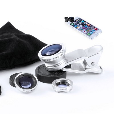 Phone Universal Lenses set of 3 , cloth and packed in a velvet bag Optix