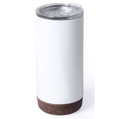 Coffee cup - resusable 500ml cork base and stainless steel body. Double walled