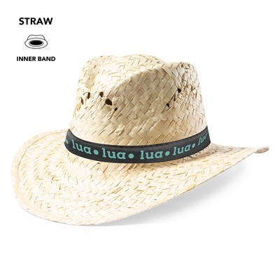 Hat made from straw vent holes Lua