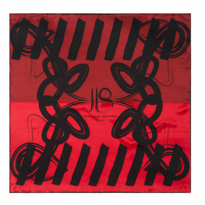 Jean-Louis Scherrer Silk scarf Reflection Red (SFM510_ORSO)