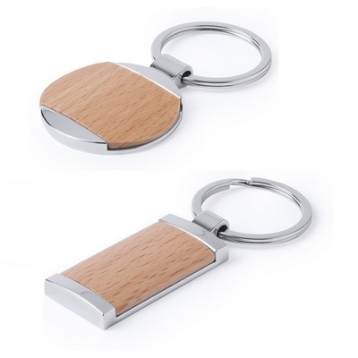 Keyring Wood and metal 