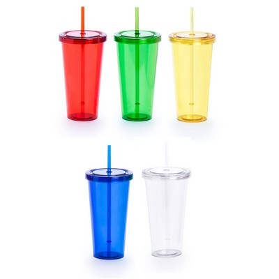 Cup with straw 750ml screw on cap 