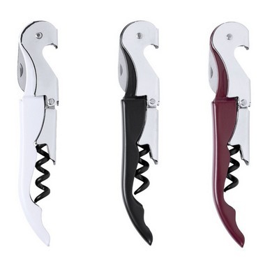 Bottle opener and Corkscrew Opener dual lever mechanism