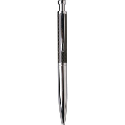 Metal pen click action carbon fibre and chrome 