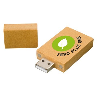 USB made from Recycled paper rectangle ( Factory direct MOQ) 