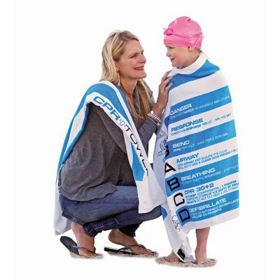 Towel with CPR instructions 1500mm x 750mm 