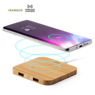 wireless Charger made from bamboo Dumiax