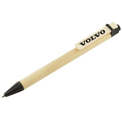 Pen made from recycled paper , bamboo clip and recycled plastics material 