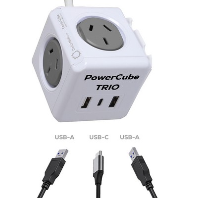 Power Cube Extended Trio USB (2A,1C)
