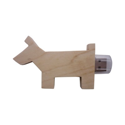 Wooden Dog Drive 16GB