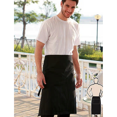 Cotton Drill Three Quarter Apron-No Pocket (WA0392_BOC) Cotton Drill Three Quarter Apron-No Pocket