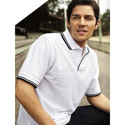 Unisex Adults Double Striped Polo