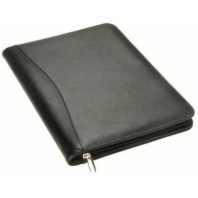 Windsor A4 Zip Compendium with Calculator - Black