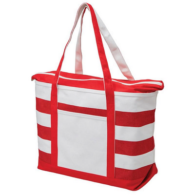 Boat Tote - Natural,Red