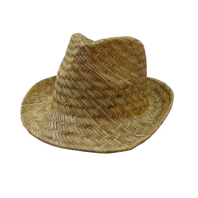 Fedora Straw Hat - Natural - S-M