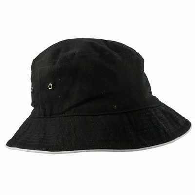 Bucket Hat - Black,White - L-XL