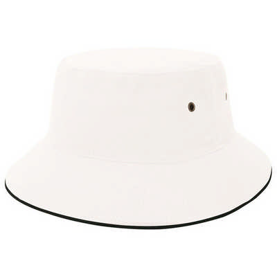 Bucket Hat - White,Black - S-M