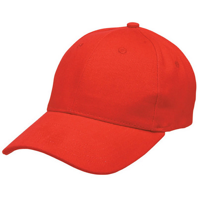 Heavy Brushed Cotton Cap - Red