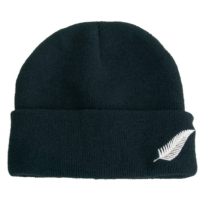 Silver Fern Beanie - Black