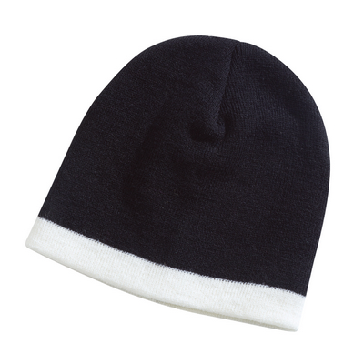 Skull Beanie - Black,White