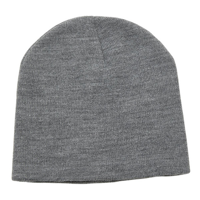 Heathered Skull Beanie - Grey