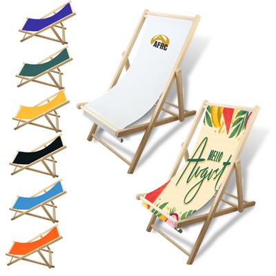 Wooden Beach Chair - (printed with 1 colour(s)) Product Code: PCH395_PC