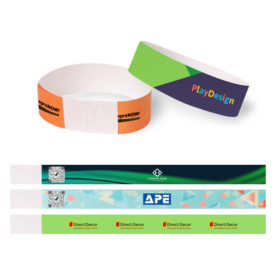 19mm Width Disposable Full Colour Tyvek Wristband