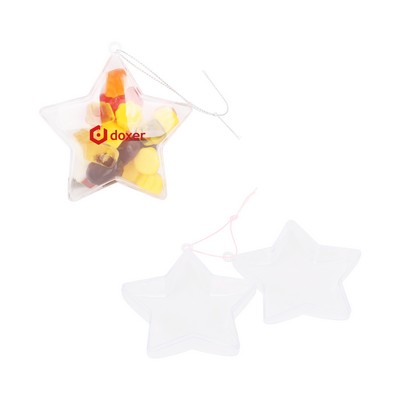Star Shaped Clear Plastic Ornament - (printed with 1 colour(s)) PCTC23_PC