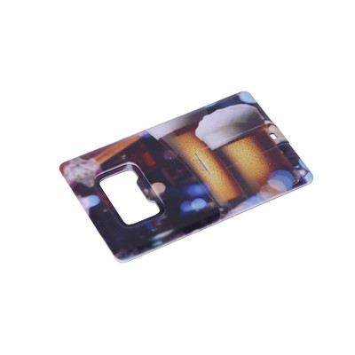 Card Shape Bottle Opener Flash Drive - (printed with 1 colour(s)) PCU935_PC