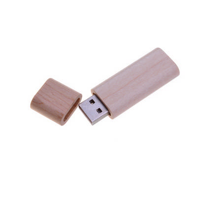 Rounded Wooden Flash Drive (PCUW1_PC)