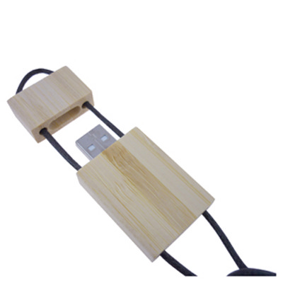 Bamboo Lanyard Flash Drive 