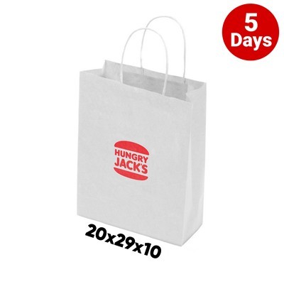 Kraft Paper Bag White Small Includes Twisted Paper Handle (PS4602_s_PS)