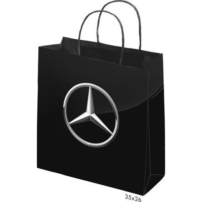 Gloss Laminated Bag Black Portrait With Rope Handle (PS4604_p_PS)