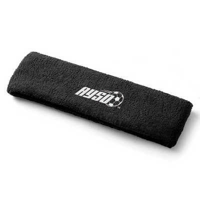 Plush Terry Sport Headband - Black