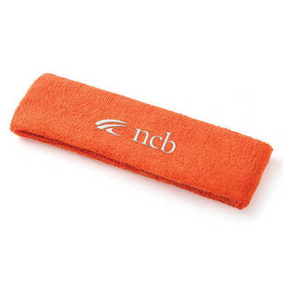 Plush Terry Sport Headband - Orange