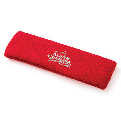 Plush Terry Sport Headband - Red