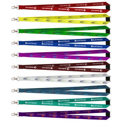 Flat Ribbed Lanyard With Swivel Clip (PS6002_PS) Flat Ribbed Lanyard With Swivel Clip