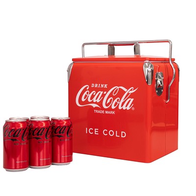 17L Metal Cooler Box - Red