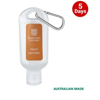 Hand Sanitiser With Carabiner 30Ml Made In Australia