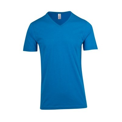 Mens Raw Cotton Wave V Neck